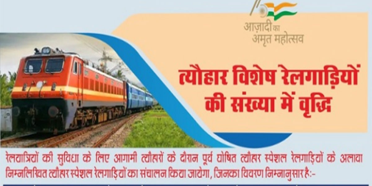 Indian Railways: दिवाली और छठ पर घर जाने के लिए मिलेगी कंफर्म सीट, देखें- स्पेशल ट्रेनों की लिस्ट व टाइमिंग